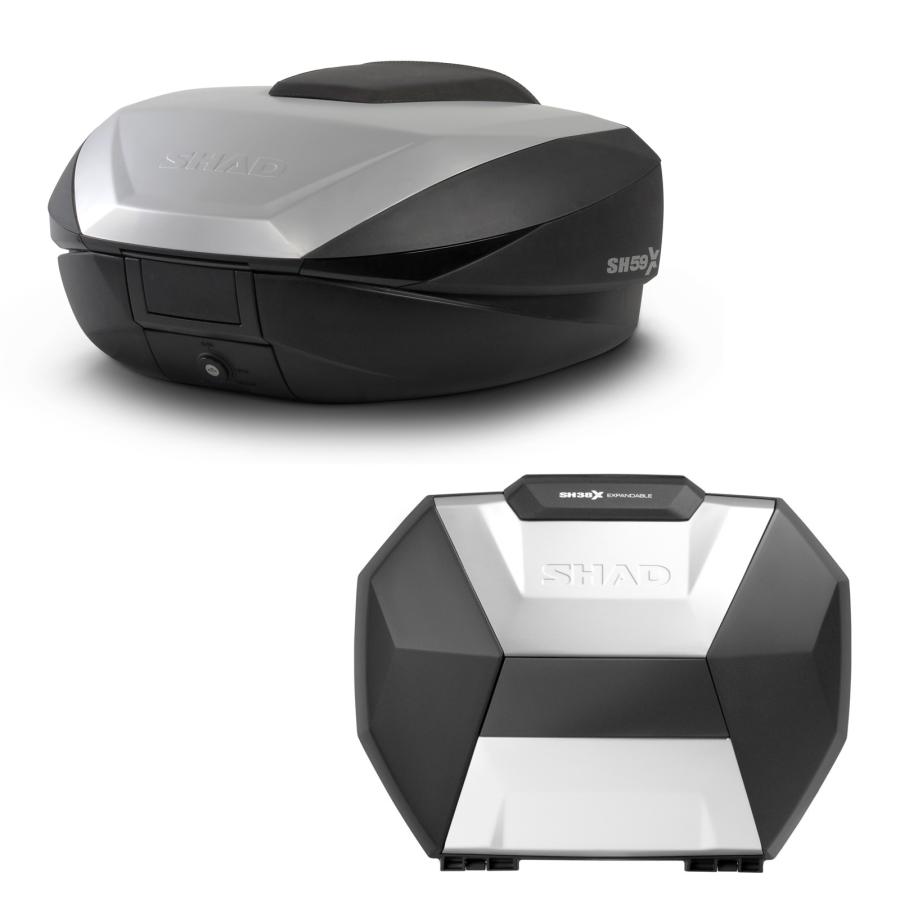 さいと　サイド小窓あり片側とリアゲート用のセット SHAD(シャッド) バイク セット売り SH59X トップケース＋SH38X サイド