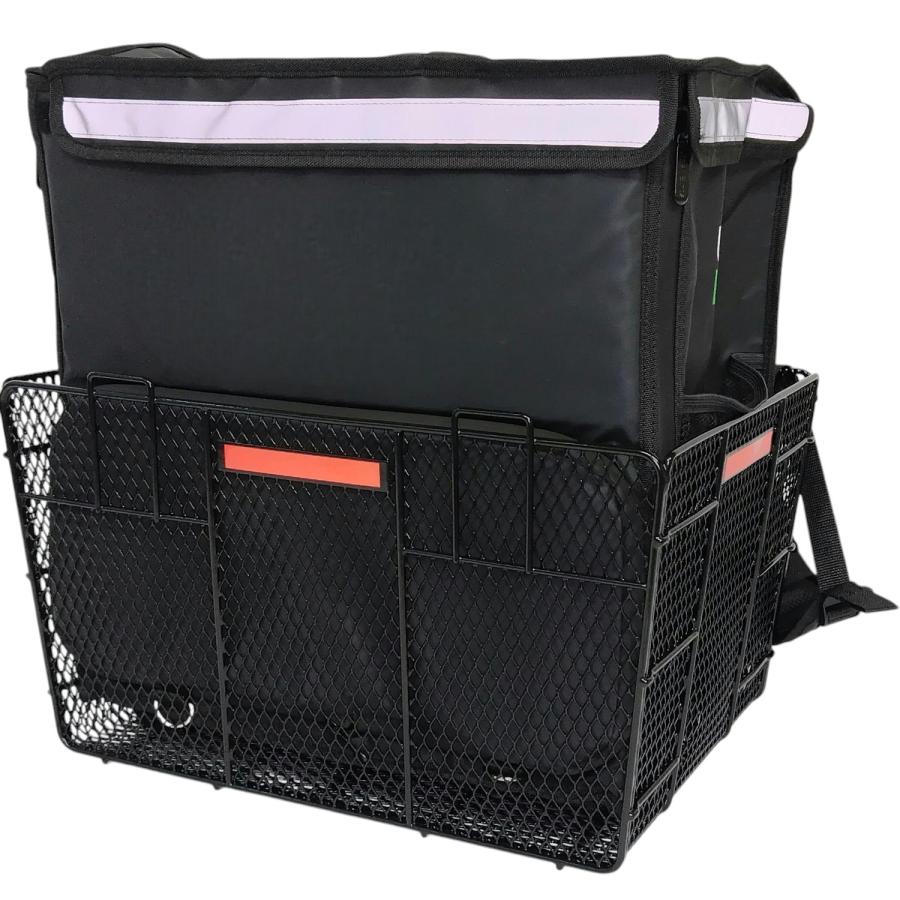 西田金属製作所 大型リアバスケット 汎用 取付金具付 RBH2.BL バイク