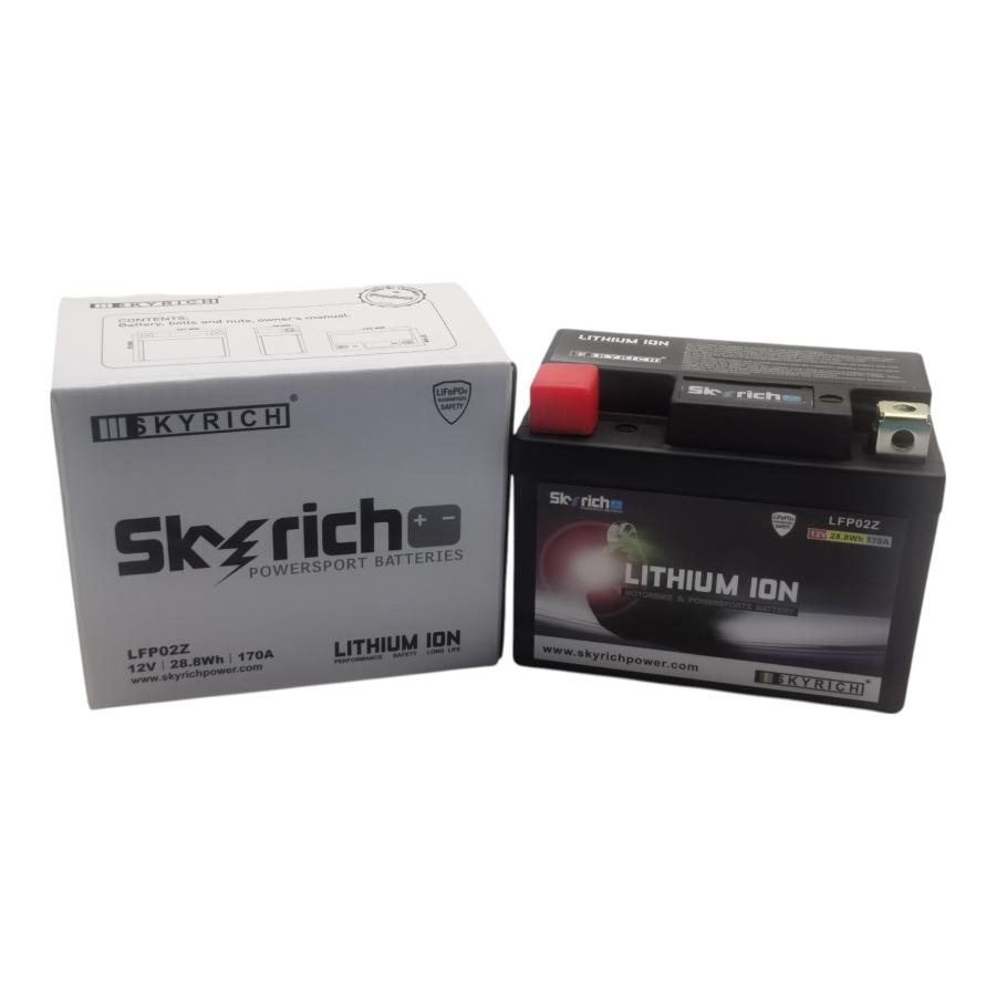 Skyrich LFP02Z リチウムイオンバッテリー (BR98 互換) バイク