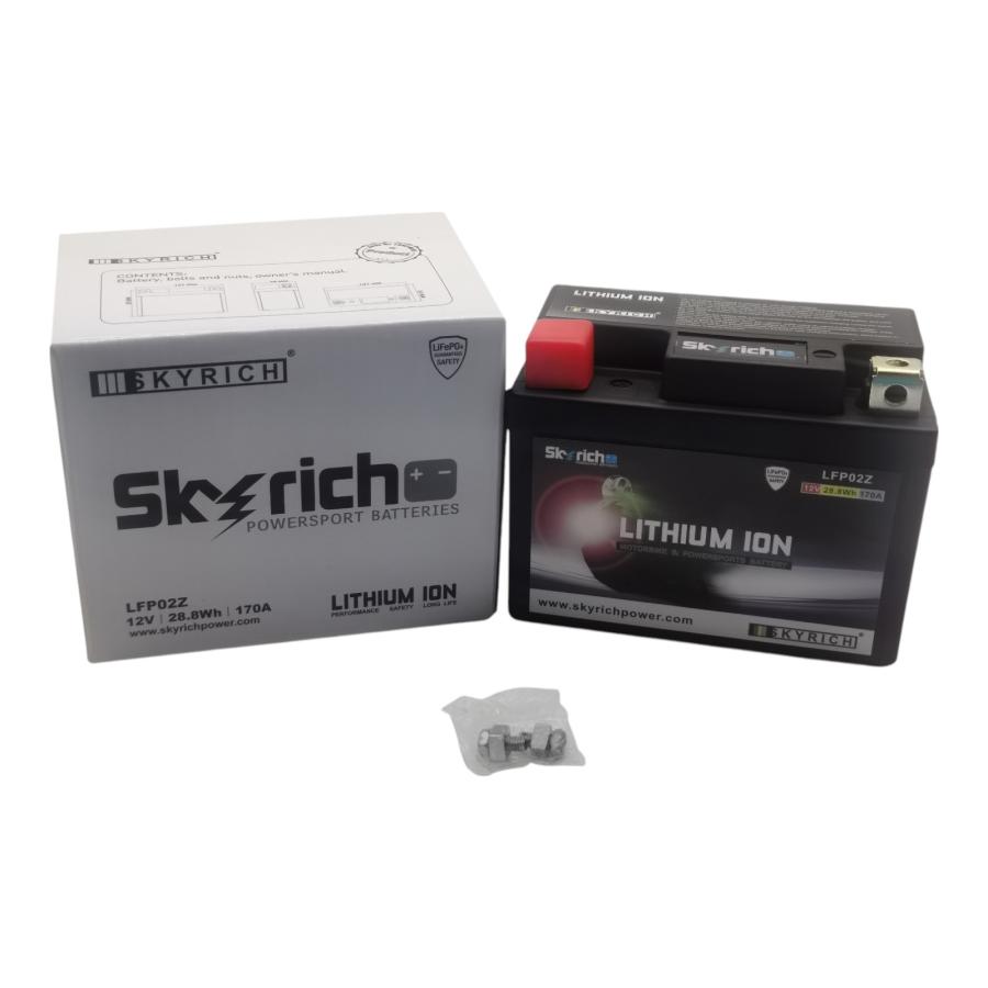 Skyrich LFP02Z リチウムイオンバッテリー (BR98 互換) バイク
