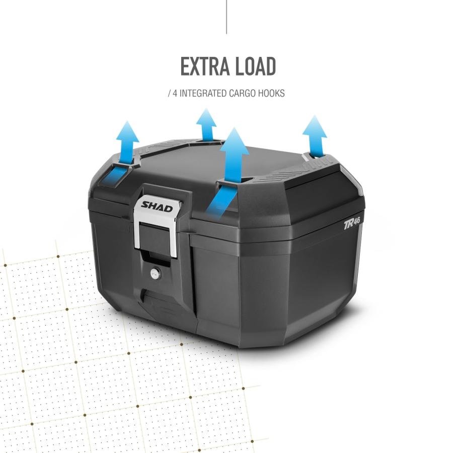 SHAD(シャッド) バイク TR46 TERRA トップケース 46L ブラック リア
