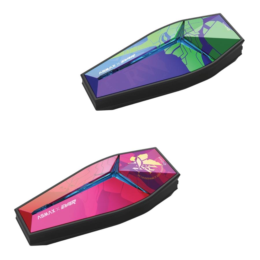 ASMAX 【セット品】Future 1 インカム EVA R 2号機-A レッド+初号機-B