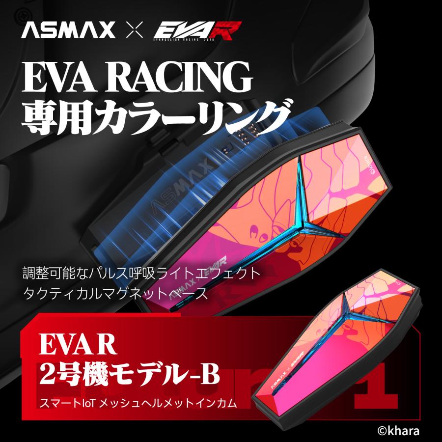 ASMAX 【セット品】ASMAX EVA Racing Model インカム R 2号機-B レッド
