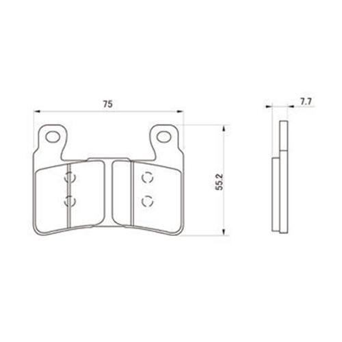 DAYTONA 赤パッド ブレーキパッド 79801 バイク : パーツダイレクト2