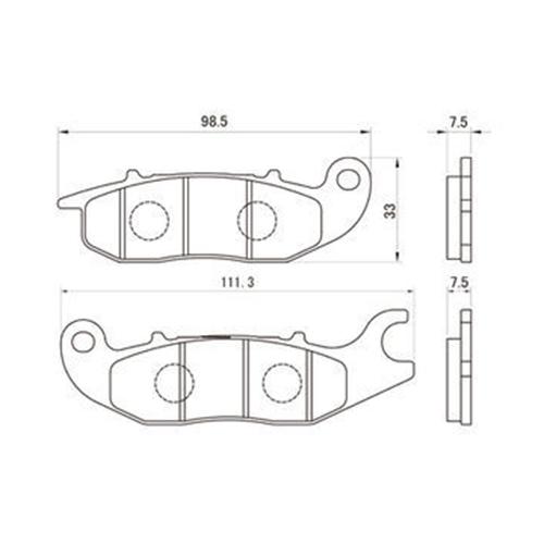 シール2 DAYTONA 赤パッド ブレーキパッド 79855 バイク : パーツダイレクト2