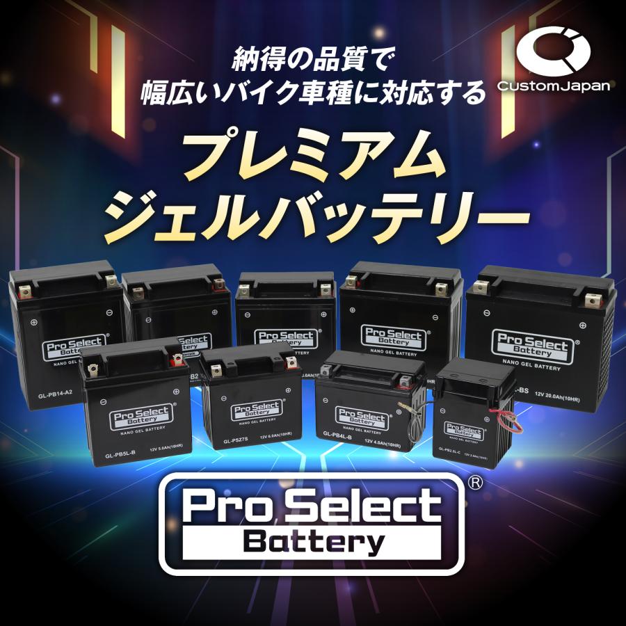 ProSelect(プロセレクト) バイク GL-PTX7A-BS ナノ・ジェルバッテリー(YTX7A-BS 互換)(ジェルタイプ 液入充電済) PSB105 密閉型M｜partsdirect2｜07