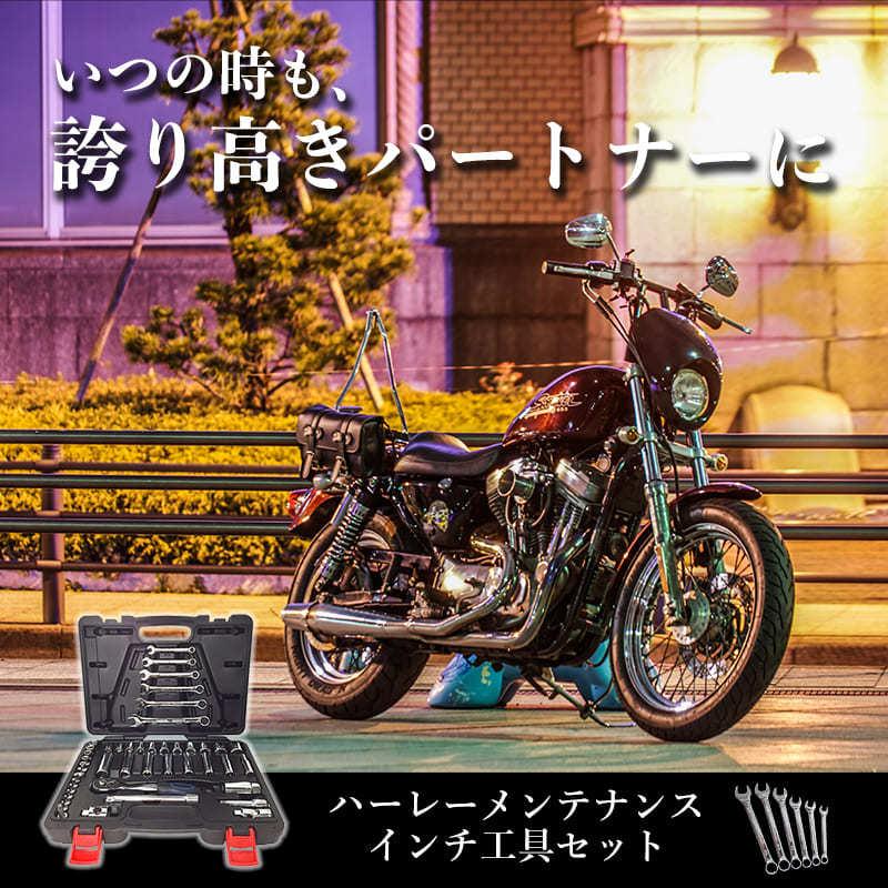 ProTOOLs ハーレーダビッドソン用 インチ工具セット 44点組 インチ