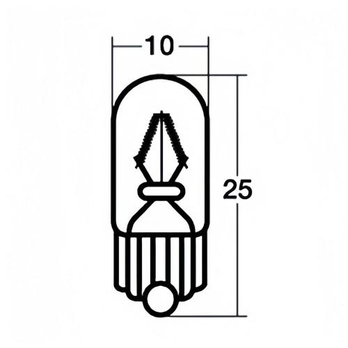 スタンレー(STANLEY) メーターポジション球 WB121 12V1.7W バイク