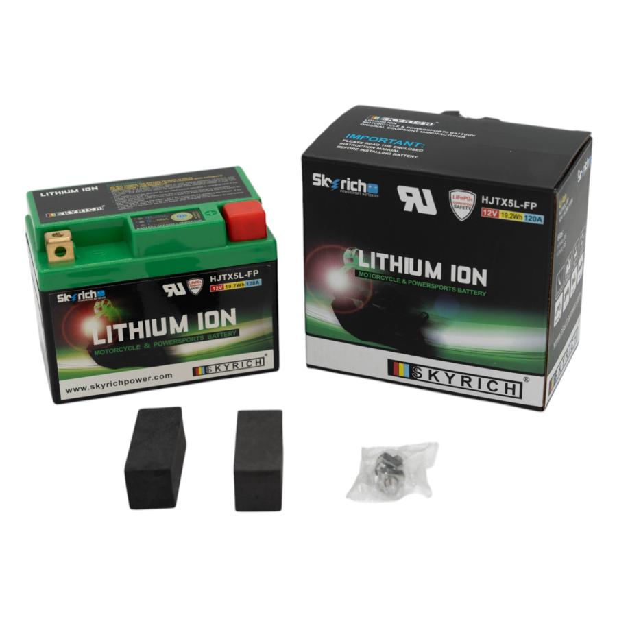 Skyrich バイク リチウムイオンバッテリー YTX4L-BS YTX5L-BS 互換