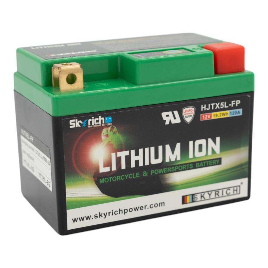 Skyrich バイク リチウムイオンバッテリー YTX4L-BS YTX5L-BS 互換