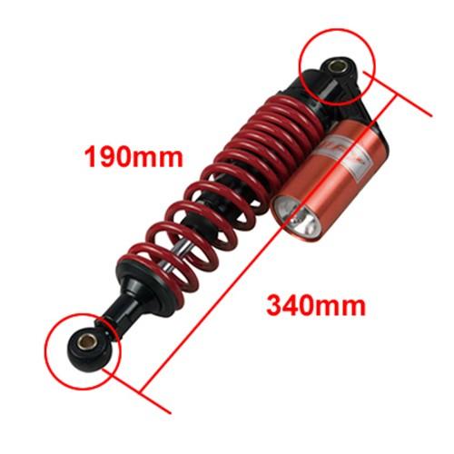 パーツダイレクトpaypayモール店 リアサスペンション タンク 340mm ブラックレッド Energyprice エナジープライス スプリング レッド タンク レッド 1セ