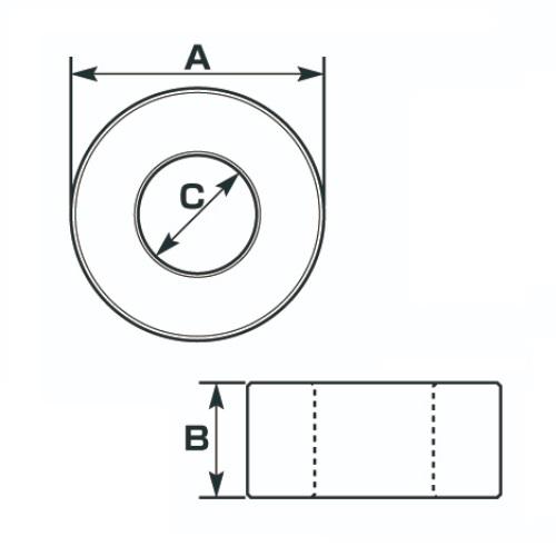 KITACO アルミスペーサーカラー ブラック φ8用 18×15×8.2 0900-093