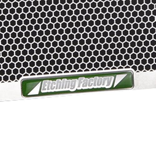 エッチングファクトリー Ninja1000用 ラジエターコアガードSB エンブレムカラー：グリーン RGK-Z1000-01-SB バイク_1