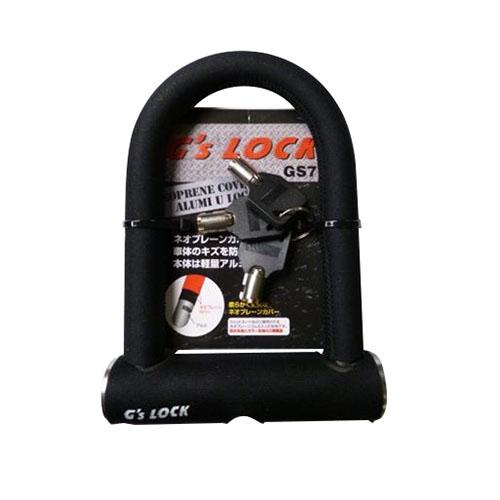 五輪工業 バイク U字ロック アルミシャックルロック Gs7 ブラック 美しい