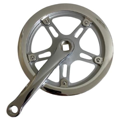 エナジープライス Wガードギヤクランク 44T×152mm クローム 自転車