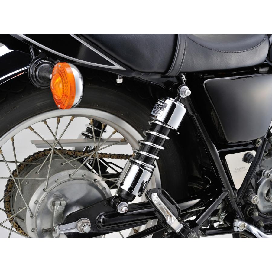 DAYTONA 280 ダウンサス　SR400、シャドウ400などに DAYTONA ローダウンリアショック 280mm クロームメッキ SR400/500