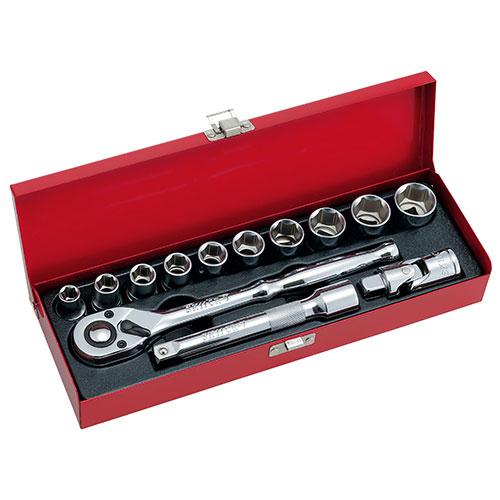 【再出品】ソケットレンチ6角　13点 SK11 1/2ソケットレンチセット TS-413M13PCS ハンドツール工具