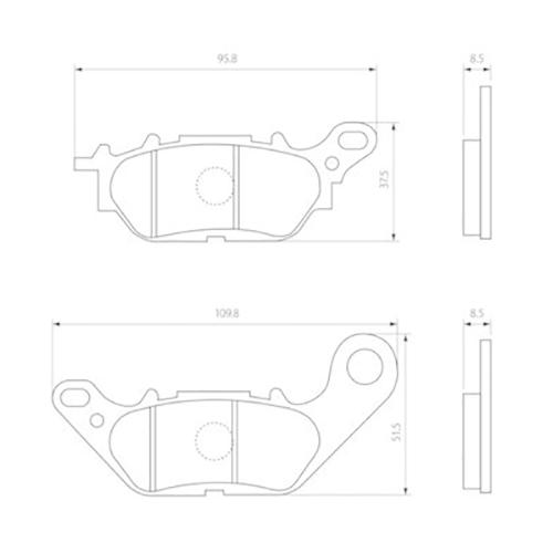 DAYTONA 赤パッド ブレーキパッド 95949 バイク : パーツダイレクト店