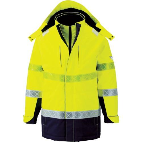 ジーベック 801 XEBEC 高視認防水防寒コート 防寒アウター 全天候対応 高視認性安全服 防水性 透湿性 (社名ネーム一か所無料) XEBEC(ジーベック) 801 高視認防水防寒コート M イエロー 801-80-M