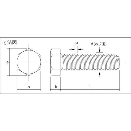 三菱マテリアル ユニクローム六角ボルトM6×12 (800本入) BT-SS-0612 バイクの画像