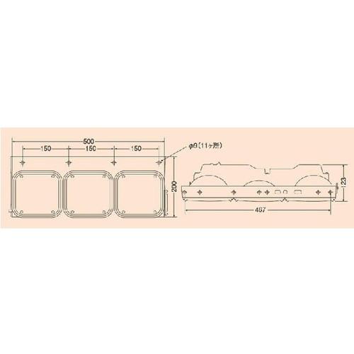 KOITO(コイト) リアコンビネーションランプ補修用 3連式 左 角型