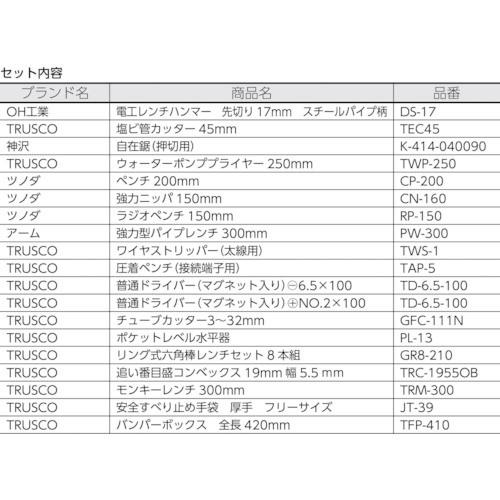 TRUSCO 配管工具セット 19点セット TR-H18 ハンドツール工具セット_2
