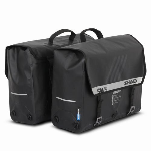 SHAD バイク 防水 サイドバッグ SW42 アドベンチャー 50Lブラック 