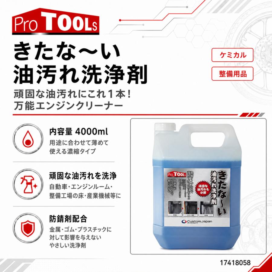 ProTOOLs きたな〜い油汚れ洗浄剤 油汚れ エンジンクリーナー 自動車