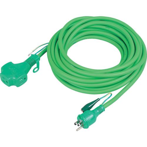 TRUSCO トリプルポッキン極太ソフト電線 緑 TTP-10EGN 電気・延長