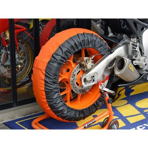 Rise(ライズ) バイク タイヤ保護カバー まもるくん 17インチ オレンジ/ブラック 012177｜partsdirect｜04