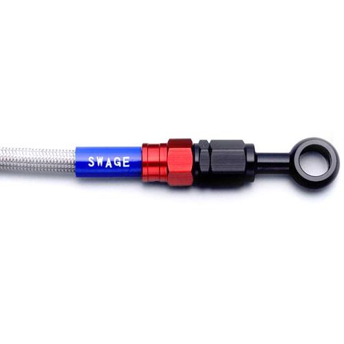 フロントブレーキホースキット スモークホース ステンレス KDX250R／SR