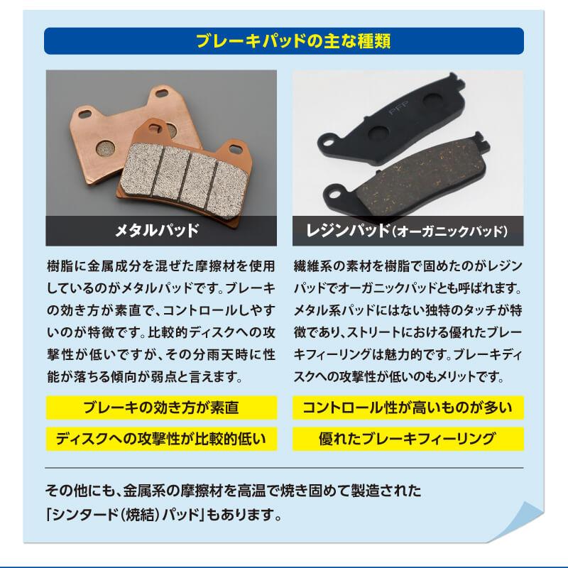 PFP ブレーキパッド ヤマハ カワサキ TZR50 KLX230 ヴェルシスX250