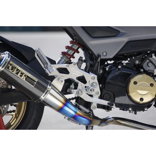 OVER Racing(オーヴァーレーシング) バックステップ 4POS タンデム付 シルバー GROM 16-17 51-221-31 バイク_1