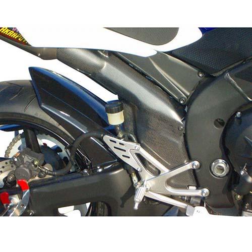 クレバーウルフ マフラーヒートガード 平織カーボン YZF-R1 07 07R1