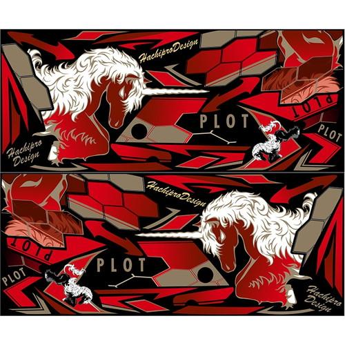 PLOT(プロト) デカールキット ユニコーン レッド Ninja250 PDK748UC-R