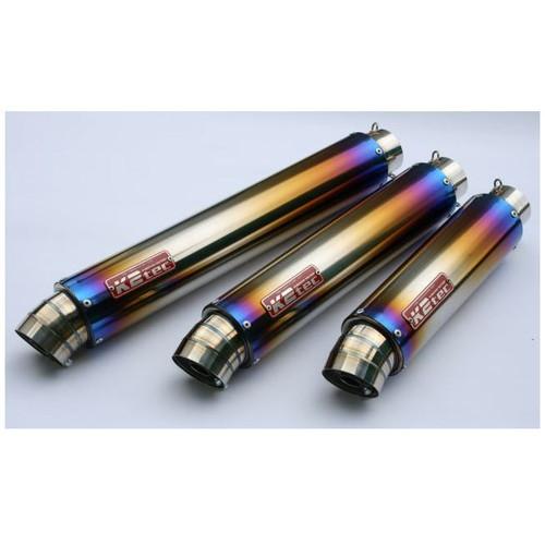 K2tec(ケイツーテック) GPスタイル STDチタンサイレンサー 3ピース 380mm/φ86/60.5/ スプリングフックタイプ gps3p-38t6h5 バイク スリップオンマフの画像