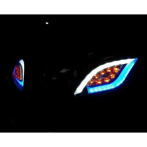 GAMMAS デイライト ブルーLED フラッシャーセット ライトスモークレンズ フロントウィンカーセット PTO-GMS-004 バイクの画像