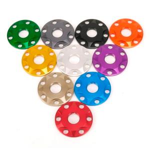 JSM アルマイトカラー 6ホール スターデザインワッシャー ゴールド M6 