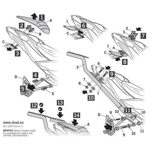 SHAD(シャッド) トップマスターフィッティングキット Z125(19-24