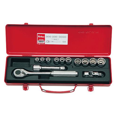 Koken (コーケン) ソケットセット 4222M ko-ken 4222M 1/2(12.7mm)SQ. ソケットセット 13ヶ組 ハンドツール用