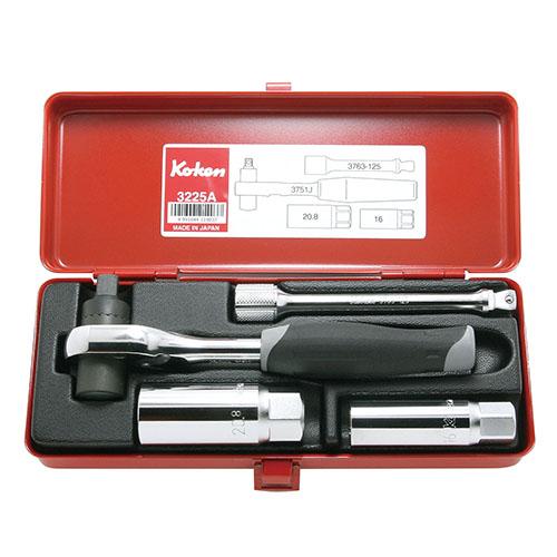ko-ken 3225A 3/8(9.5mm)SQ. トルクラチェットセット 4ヶ組
