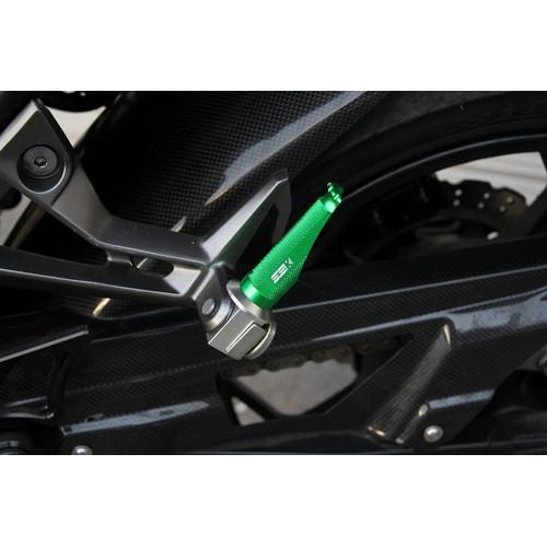 SPEEDRA アルミ削り出しタンデムステップ レーシングタイプ パッセンジャー用 ブラック/ゴールド AFPR204GD バイク_3