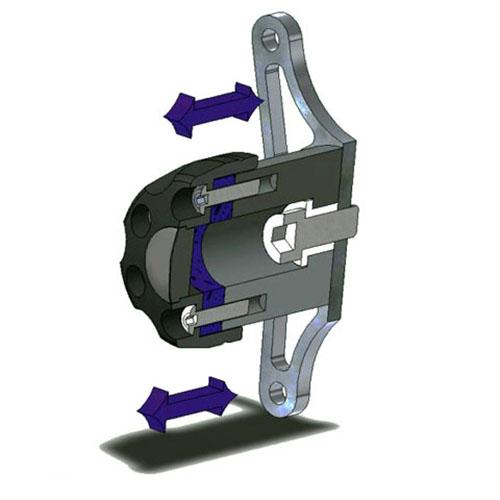 P\u0026A International ダンパー機能付き クラッシュパッド X-Pad YAMAHA用 ブラック 41YA26KS バイク スライダー・ガードの画像