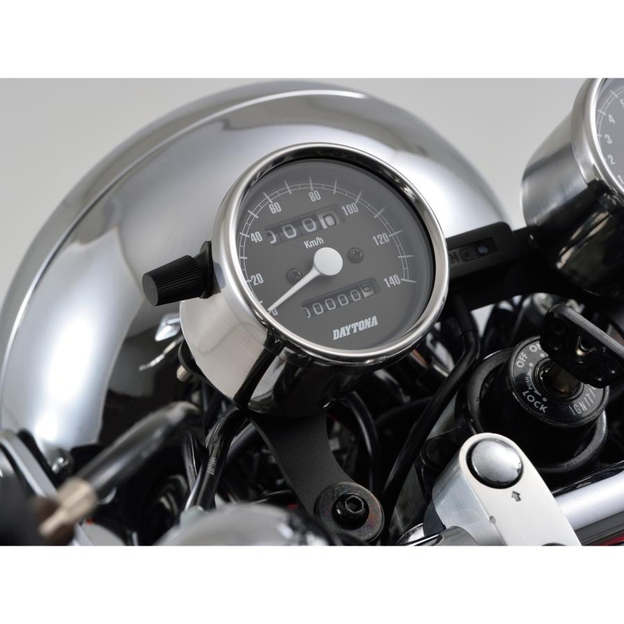 DAYTONA 機械式スピードメーター φ60 ステンレスボディ/ブラックパネル 15633 バイク_3