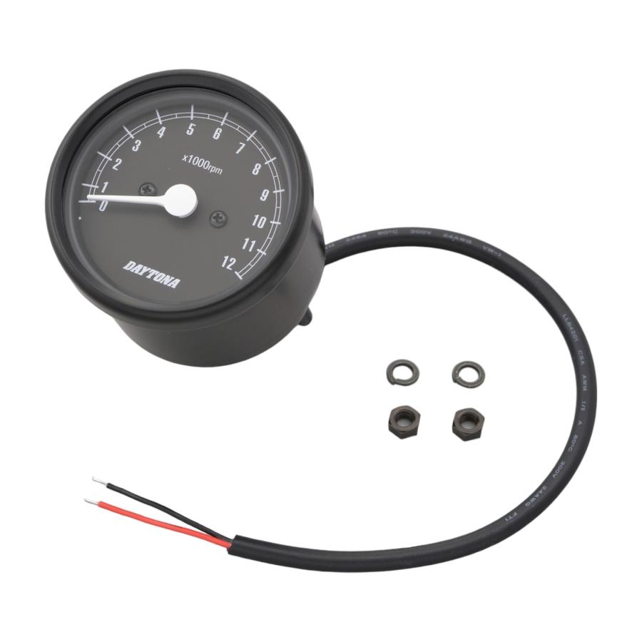 廃盤DAYTONAタコメーター機械式60mmブラック黒SR400等に デイトナ タコ