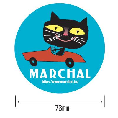 MARCHAL(マーシャル) ステッカー イラストタイプ 丸 ブルー 800-7017