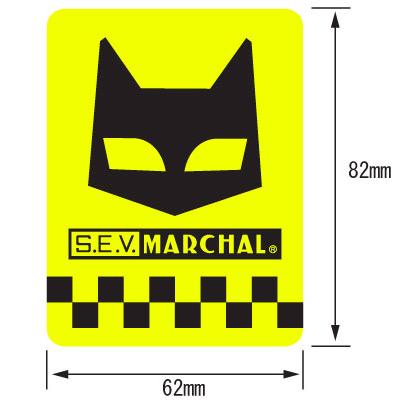 MARCHAL(マーシャル) ステッカー 縦四角 イエローチェッカー 800-7047