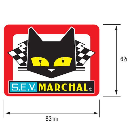 MARCHAL(マーシャル) ステッカー 四角 レッド 800-7049 バイク