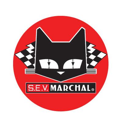 【激レア】旗棒　マーシャル MARCHAL(マーシャル) ステッカー 赤丸 白黒 800-7052 バイク : パーツ