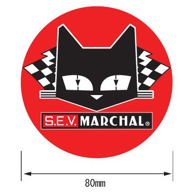 MARCHAL(マーシャル) ステッカー 赤丸 白黒 800-7052 バイク : パーツ